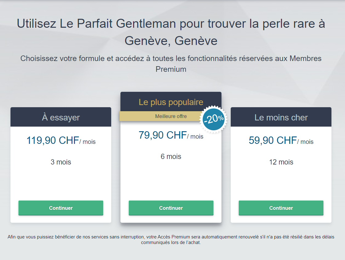 Accès premium Le Parfait Gentleman